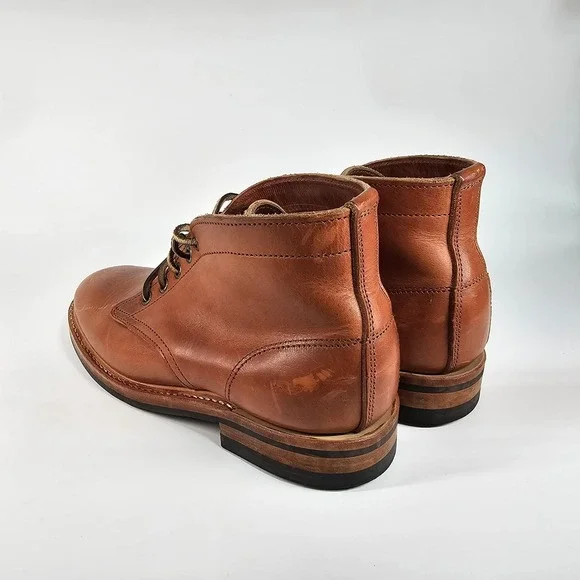 Truman Boot Co Service Work Boots Mens Size 6 USA Chukka Dainite Lug Sole Tan - Picture 7 of 16